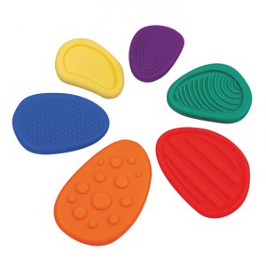 Sensoriska stenar silikon 3�7 cm - 6 st