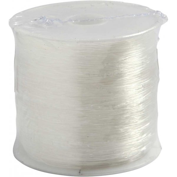 Elastisk smyckestråd - Ø0,5 mm - rund - 100 m Elastisk smyckestråd - Ø0,5 mm - rund - 100 m