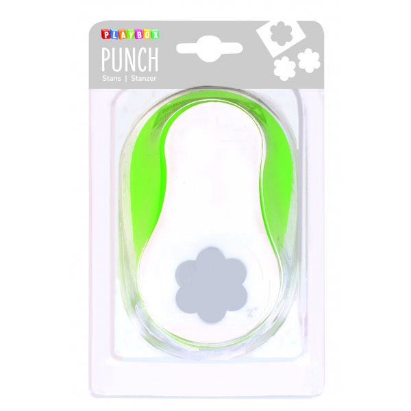 Stans blomma 5 cm - Grön/vit Stans blomma 5 cm - Grön/vit