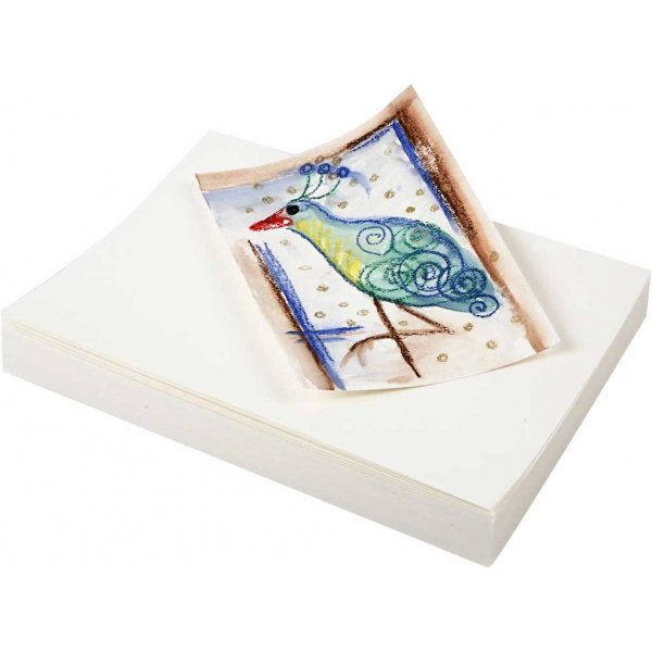 Akvarellpapper - vit - A5 - 200 g - 100 ark Akvarellpapper - vit - A5 - 200 g - 100 ark