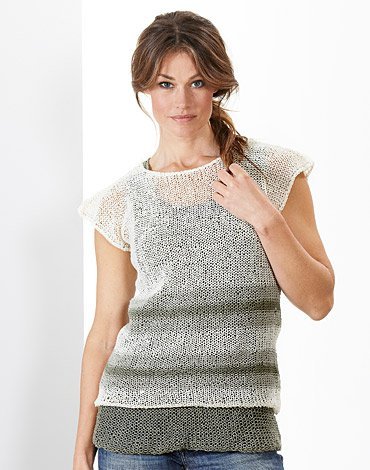 Stickmönster - Stickad randig jumper och linne Stickmönster - Stickad randig jumper och linne