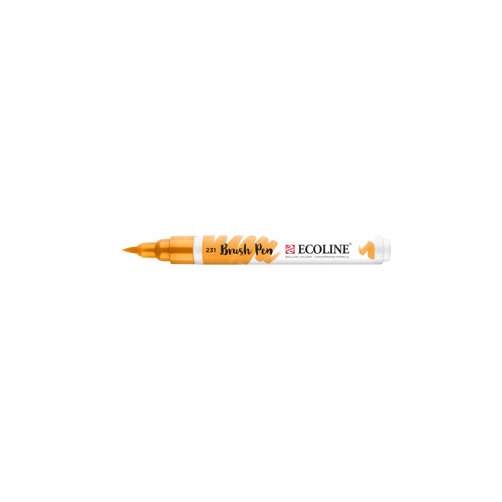 Penselpen Ecoline Brush Pen - Gold Ochre (231) - Fiberpenne, Penne, Penne, kridt & tusch