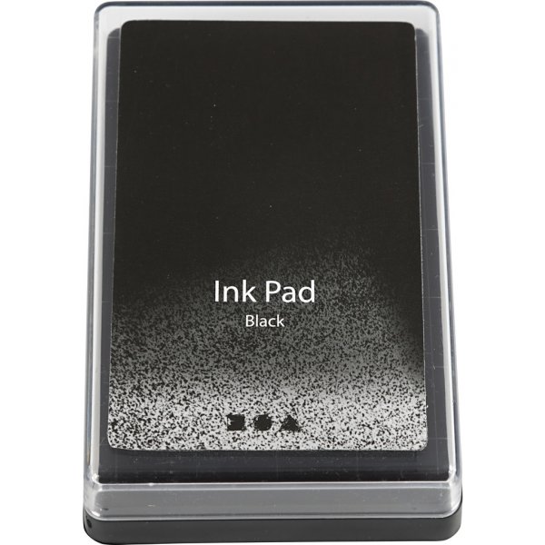 Stempelpute - 9 x 6 cm - svart