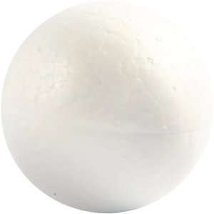 Kulor av frigolit - vit - �5 cm - 5 st