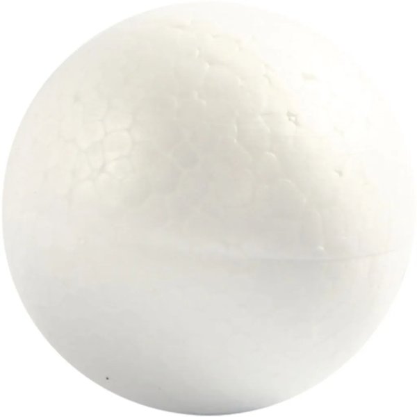 Kulor av frigolit - vit - �5 cm - 5 st