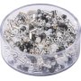 Rocaillesp�rlor 2,5 mm, 17 g, svart, vit och silver