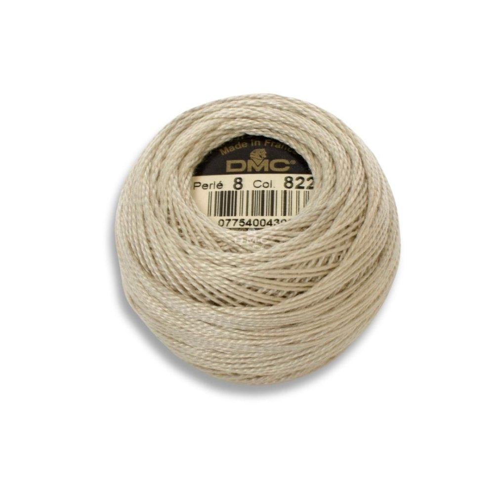 DMC Pearl Cotton Art. 116/8, 822 Light Beige Gray - Broderigarn, Garn, Sticka & virka