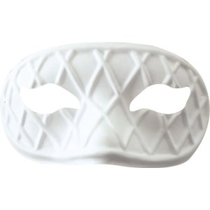 Mask med dekorationsvänligt material och resår Mask med dekorationsvänligt material och resår