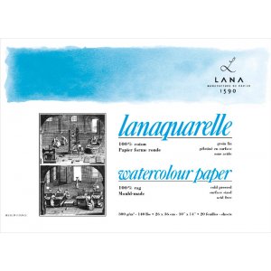 Akvarelmaling/Vandfarver blok Lana Lanaquarelle 300 g Koldpresset Medium