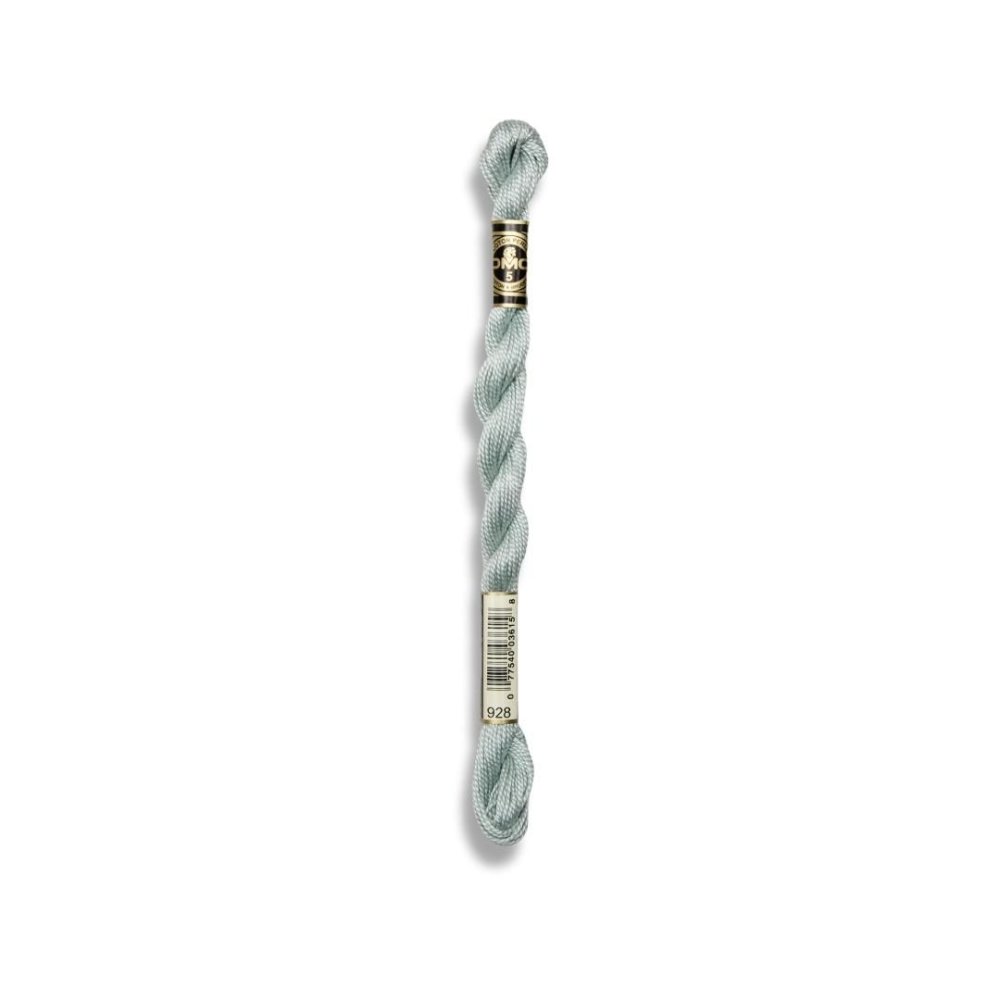 DMC Pearl Cotton Art. 115/5, 928 Very Light Gray Green - Broderigarn, Garn, Sticka & virka