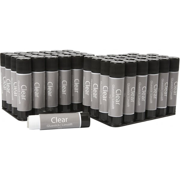 Clear Limstift - rund - 10 g - 48 st Clear Limstift - rund - 10 g - 48 st