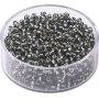 Bohemrocaille p�rlor 2,5 mm, 17 g, silver svart