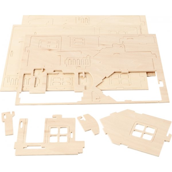 3D Konstruktionsfigur - Hus med terass 3D Konstruktionsfigur - Hus med terass