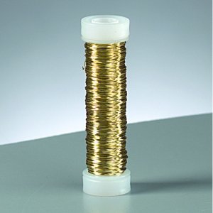 Koppartrd  0,18 mm - guldmetallisk 25 m