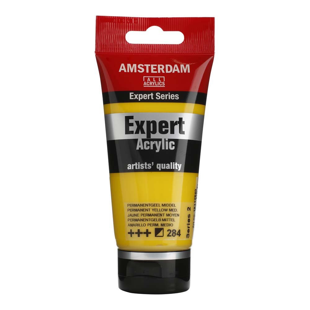 Amsterdam Acrylic Expert - 75 ml Permanent Medium Gul - Akrylfarver, Kunstnerfarver
