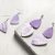 Mini DIY Kit smykker, lys lilla, marmorerede reringe