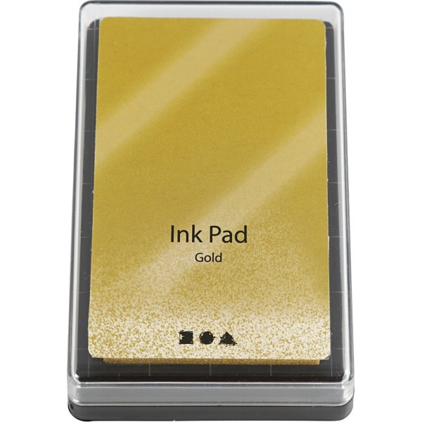 Stämpeldyna - 9 x 6 cm - guld Stämpeldyna - 9 x 6 cm - guld