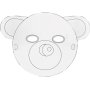 Set med 6 färgläggningsbara djurmasker i kartong Set med 6 färgläggningsbara djurmasker i kartong