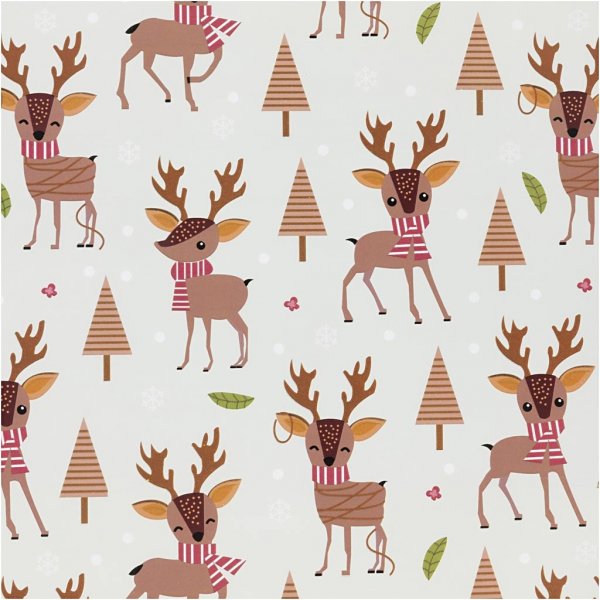 Presentpapper - isblå - Bambi - 100 m Presentpapper - isblå - Bambi - 100 m