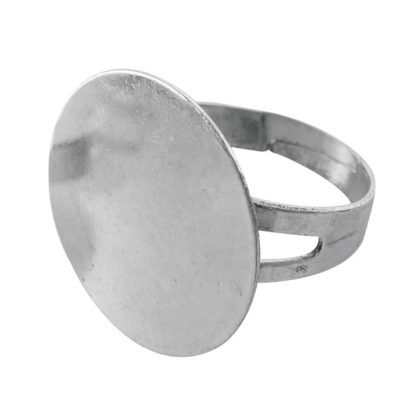 Ring med platta 20 mm - antiksilver Ring med platta 20 mm - antiksilver