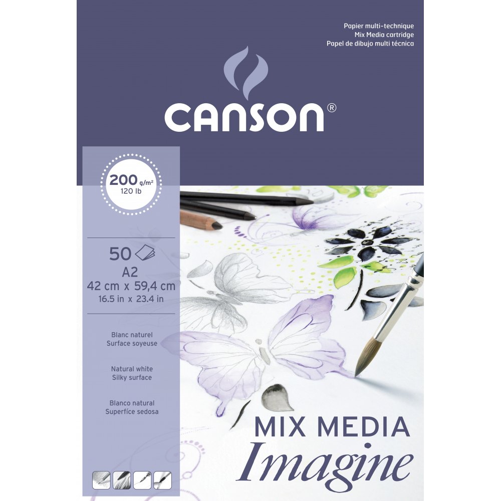 MixMedia Imagine 200 g - A2 - Øvrige papirer, Blok