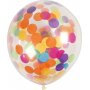 Ballonger med konfetti - transparent - 23 cm - 4 st