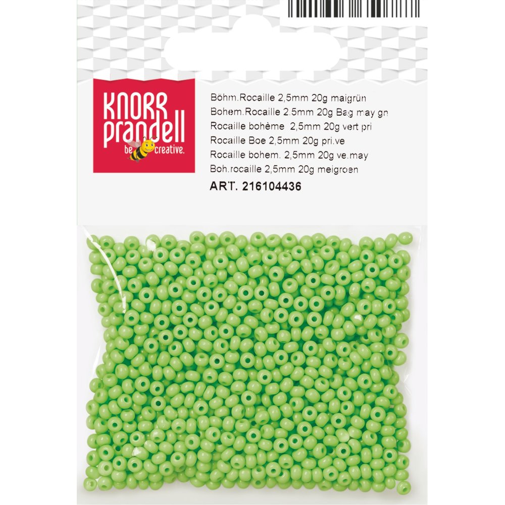 Bohemske rocailleperler 2,5 mm, 20 g, grønne - Blandinger af rocaillesperler, Rocaillesperler, Håndværk