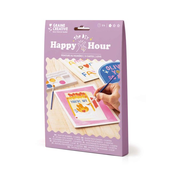 M�la efter nummer Happy Hour - Love, 3 kort