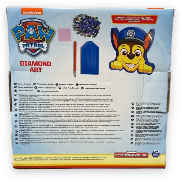 Paw Patrol diamantm�lning Chase 18x18 cm