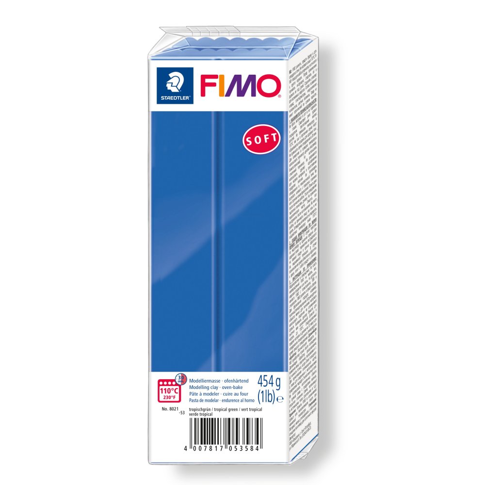 Modellervoks Fimo Soft 454 g - Blå - Fimolera, Modellere, Hobbyartikler til børn, Hobbymateriale, Håndværk