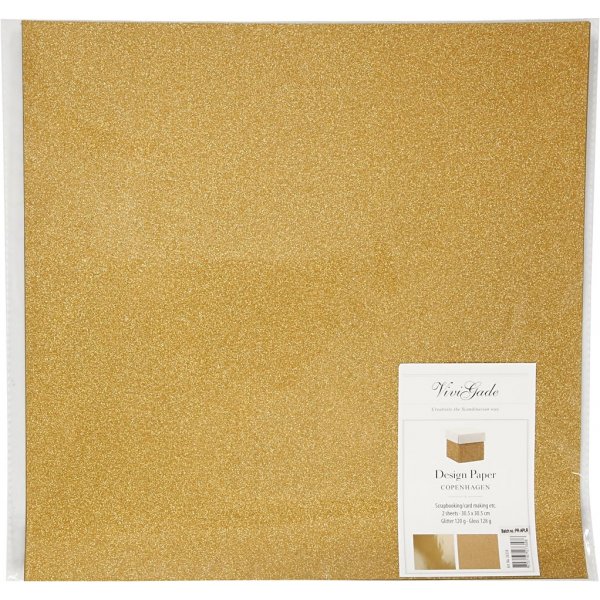 Vivi Gade designpapper - guld - 2 ark Vivi Gade designpapper - guld - 2 ark