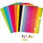 Bokstver & siffror kartong & rfflat papper - 10 ark