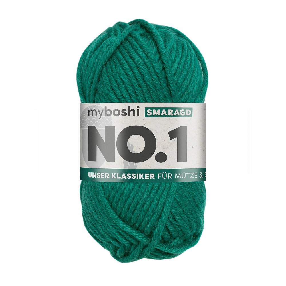 Myboshi No.1 - 50 g - Emerald - Myboshi garn, Garn, Strikke, hækle, knytte og væve