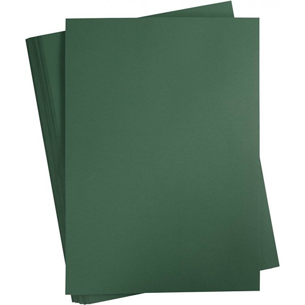 Färgad Kartong - mörkgrön - A2 - 180 g - 100 ark Färgad Kartong - mörkgrön - A2 - 180 g - 100 ark