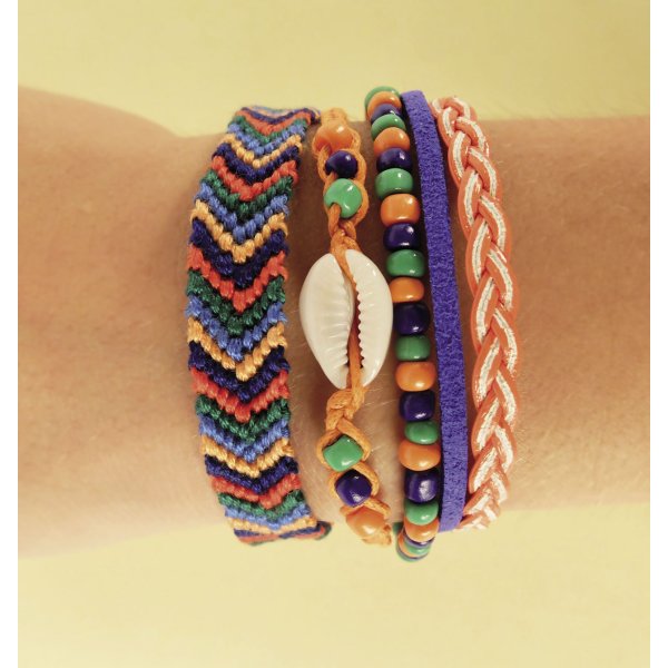 Set för att göra brasilianskt armband med 5 delar Set för att göra brasilianskt armband med 5 delar