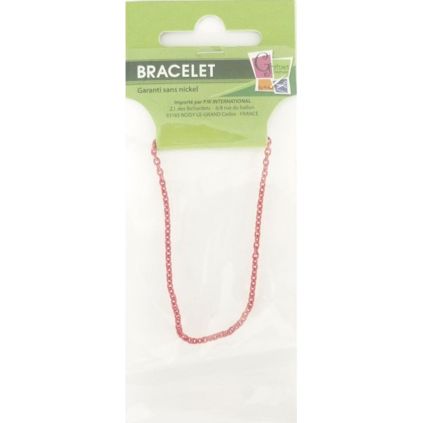 Rosa kedjearmband små länkar 2 mm - 20 cm Rosa kedjearmband små länkar 2 mm - 20 cm