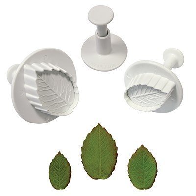 Utstickare med prägel - 3-pack - Blad - PME Utstickare med prägel - 3-pack - Blad - PME