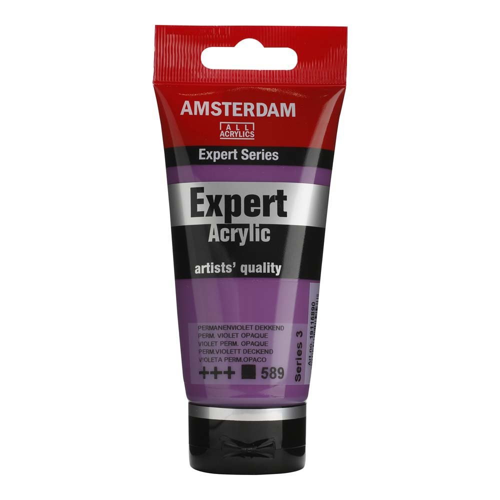 Amsterdam Acrylic Expert - 75 ml - Permanent Violet Opaque - Akrylfarver, Kunstnerfarver