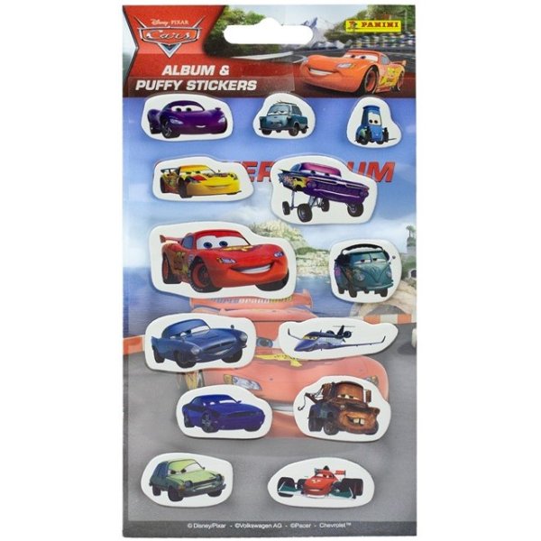 Disney Cars samlaralbum med puffiga klisterm�rken