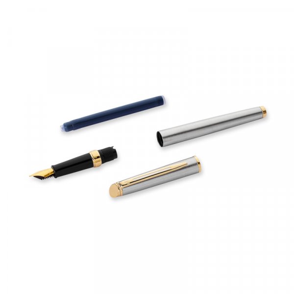 Reservoarpenna Waterman Hémisphère - Rostfritt stål Gold Trim - Medium Blå Reservoarpenna Waterman Hémisphère - Rostfritt stål Gold Trim - Medium Blå