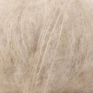DROPS Brushed Alpaca Silk garn - 25 g - Lys beige (04)