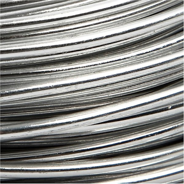 Aluminiumtråd - Ø3 mm - silver - 29 m Aluminiumtråd - Ø3 mm - silver - 29 m
