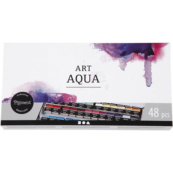 Art Aqua akvarellfärger - standardfärger - 48 st Art Aqua akvarellfärger - standardfärger - 48 st