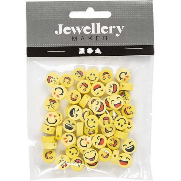 Figurpärlor - Smiley - 60 st Figurpärlor - Smiley - 60 st