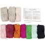 Virkpaket Scarf mormorsrutor Varmfärger Virkpaket Scarf mormorsrutor Varmfärger