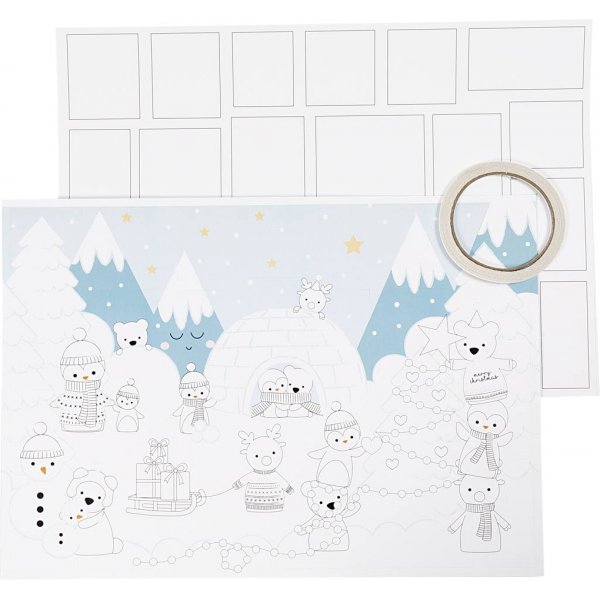Julkalender av kartong - 30 st Julkalender av kartong - 30 st