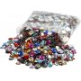 Rhinestones - blandede farger - Rund - 6+9+12 mm - 3600 stk