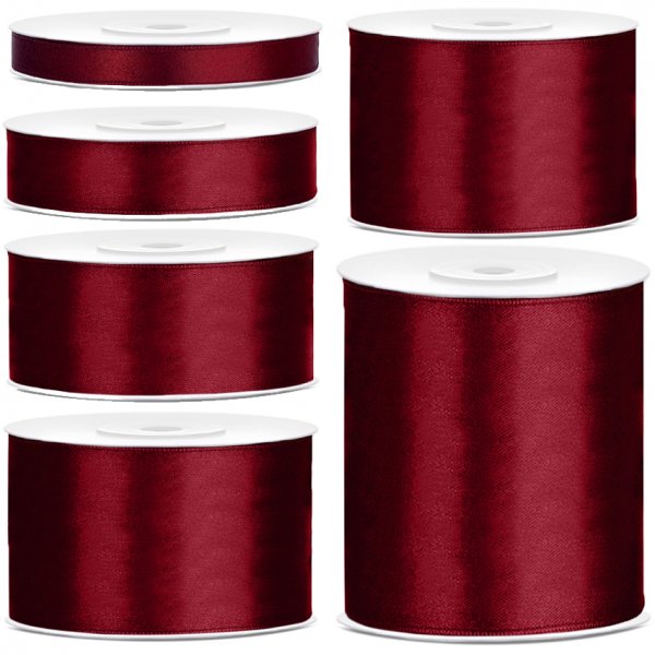 Satinband - Vinr�tt - 25 m