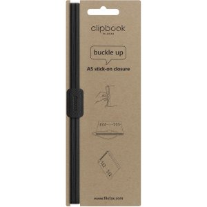 Sjlvhftande elastisk stngning till Filofax Clipbook - A5 - Svart