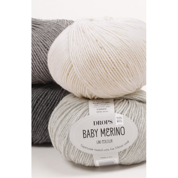 Drops Baby Merino garn - 50g (ca 40 olika färgval) Drops Baby Merino garn - 50g (ca 40 olika färgval)